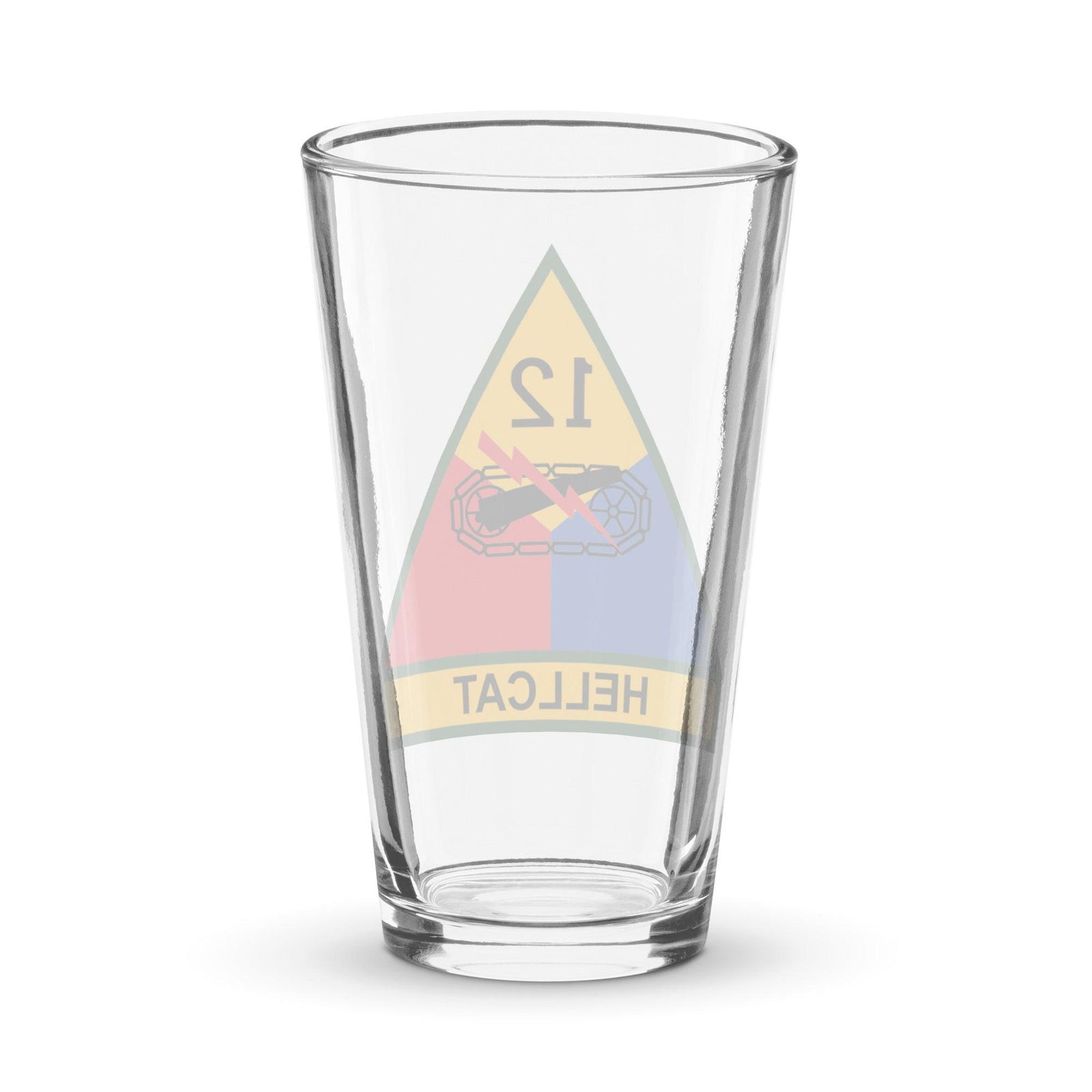 12th Armored Division Beer Pint Glass Tactically Acquired   