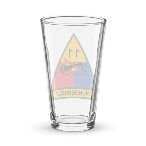 11th Armored Division Beer Pint Glass Tactically Acquired   