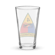 4th Armored Division Beer Pint Glass Tactically Acquired   