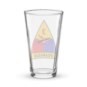 3rd Armored Division Beer Pint Glass Tactically Acquired   