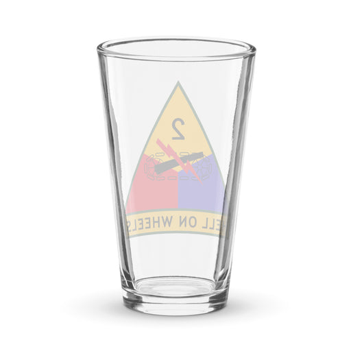 2nd Armored Division Beer Pint Glass Tactically Acquired   