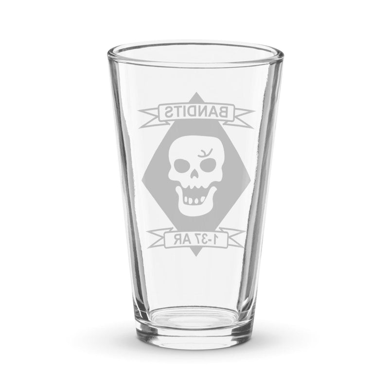 U.S. Army 1-37 Armor Regiment "Bandits" Beer Pint Glass