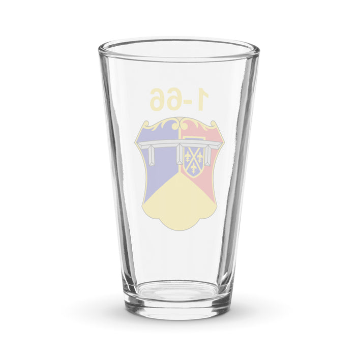U.S. Army 1-66 Armor Regiment Beer Pint Glass Tactically Acquired   