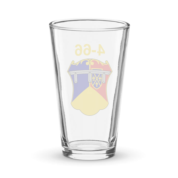 U.S. Army 4-66 Armor Regiment Beer Pint Glass Tactically Acquired   