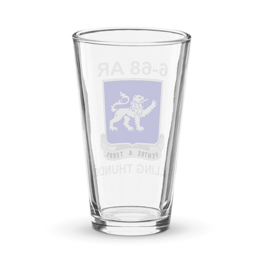 U.S. Army 6-68 Armor Regiment Beer Pint Glass Tactically Acquired   