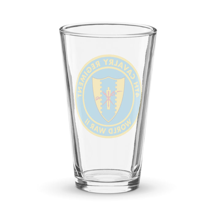 4th Cavalry Regiment WW2 Veteran Beer Pint Glass Tactically Acquired   