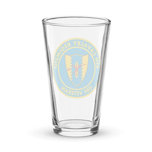 4th Cavalry Regiment OEF Veteran Beer Pint Glass Tactically Acquired   