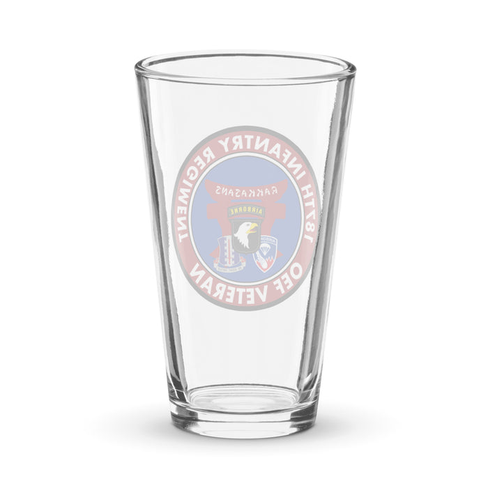 187th Infantry "Rakkasans" OEF Veteran Beer Pint Glass Tactically Acquired   