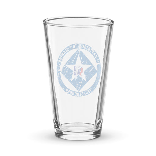 3rd Battalion, 6th Marines (3/6 Marines) Beer Pint Glass Tactically Acquired   