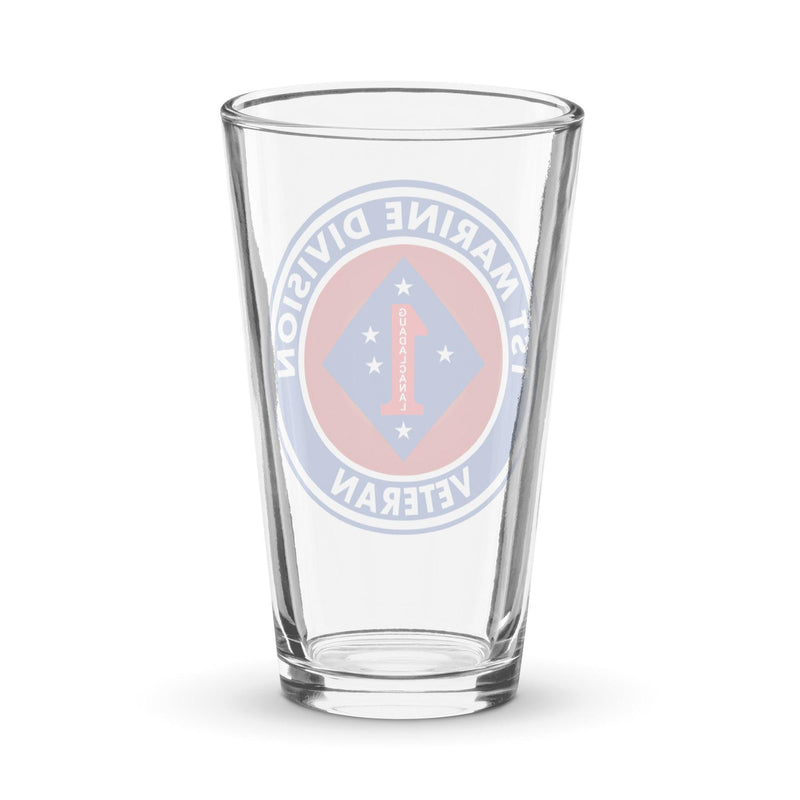 1st Marine Division Veteran Beer Pint Glass