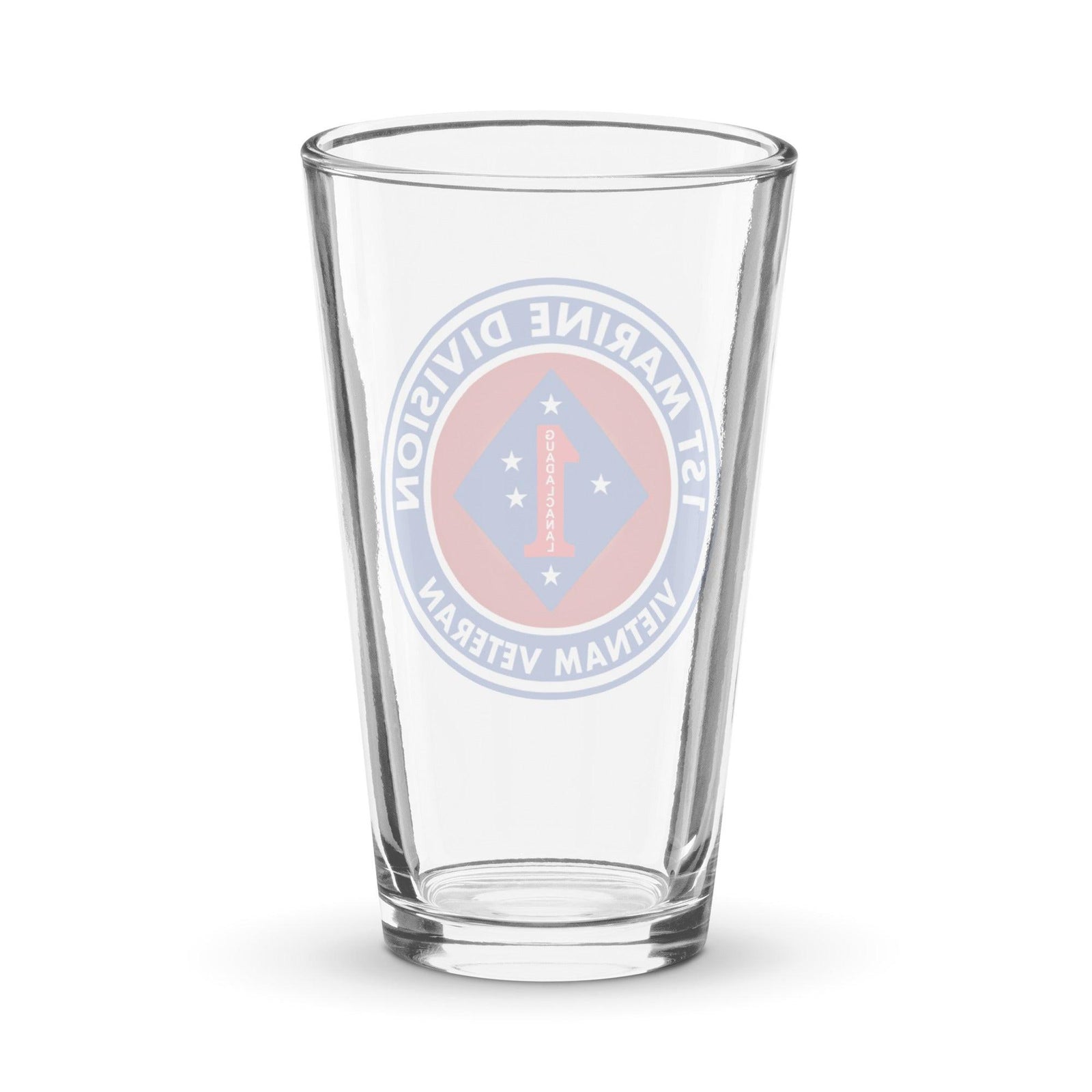 1st Marine Division Vietnam Veteran Beer Pint Glass Tactically Acquired   