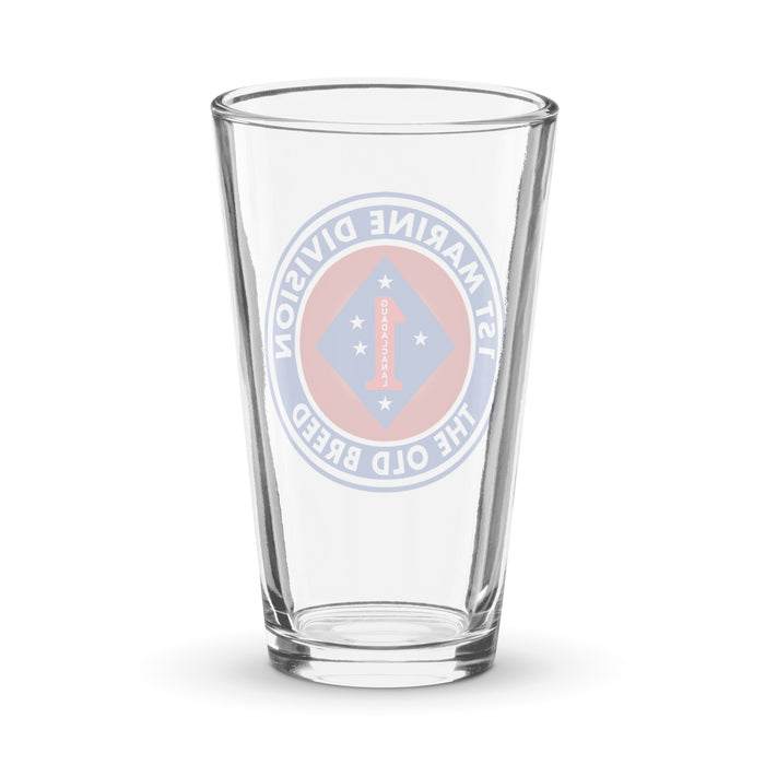 1st Marine Division 'The Old Breed' Motto Beer Pint Glass Tactically Acquired   