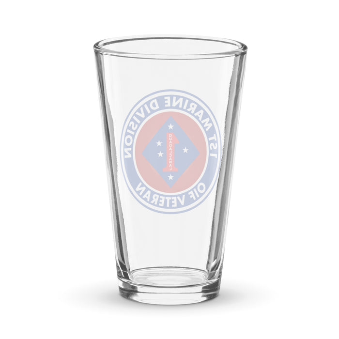 1st Marine Division OIF Veteran Beer Pint Glass Tactically Acquired   