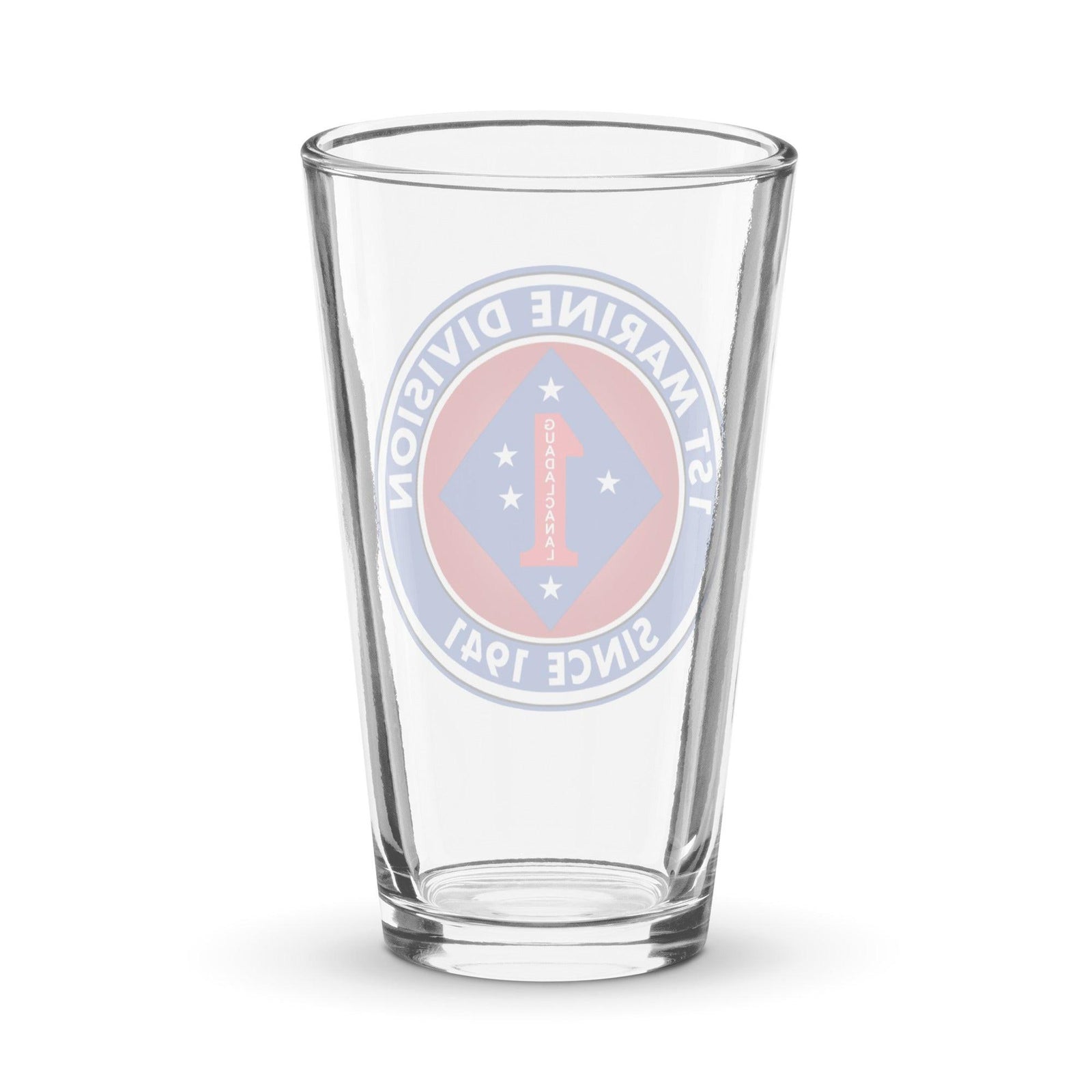 1st Marine Division Since 1941 Beer Pint Glass Tactically Acquired   