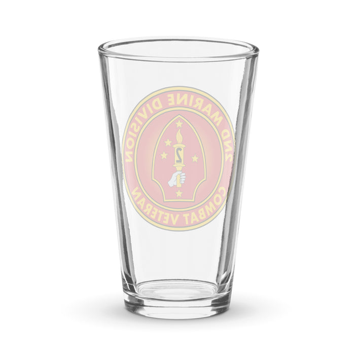 2nd Marine Division Combat Veteran Beer Pint Glass Tactically Acquired   