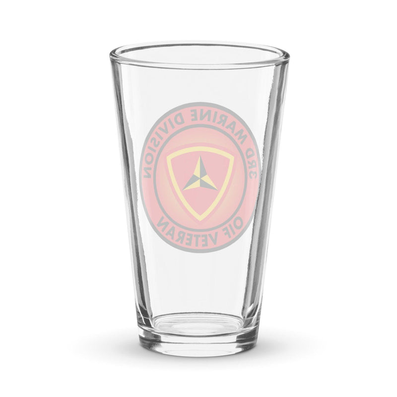 3rd Marine Division OIF Veteran Beer Pint Glass