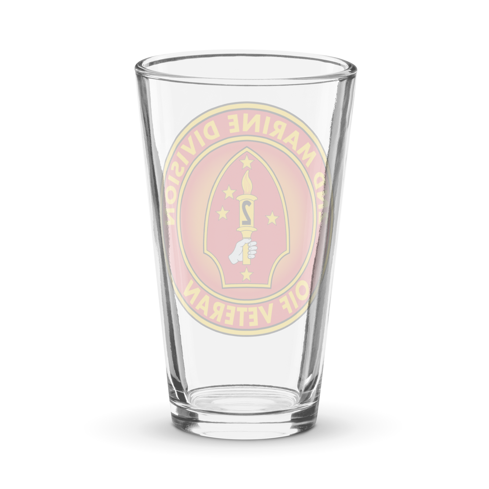 2nd Marine Division OIF Veteran Beer Pint Glass Tactically Acquired   