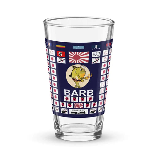 USS Barb (SS-220) Battle Flag Pint Glass Tactically Acquired Default Title  