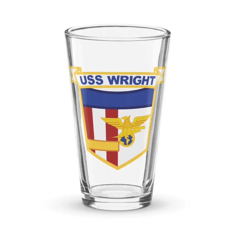 USS Wright (CVL-49) Pint Beer Glass