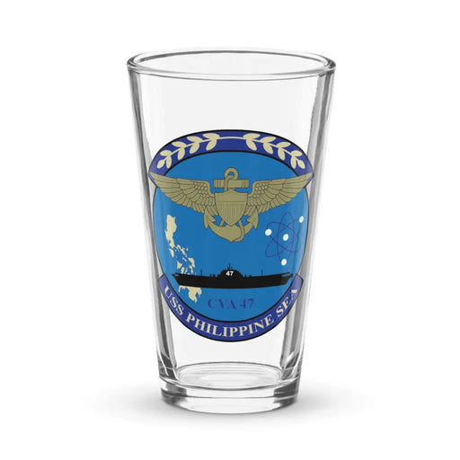 USS Philippine Sea (CVA-47) Beer Pint Glass Tactically Acquired Default Title  