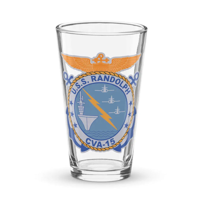 USS Randolph (CVA-15) Beer Pint Glass Tactically Acquired Default Title  