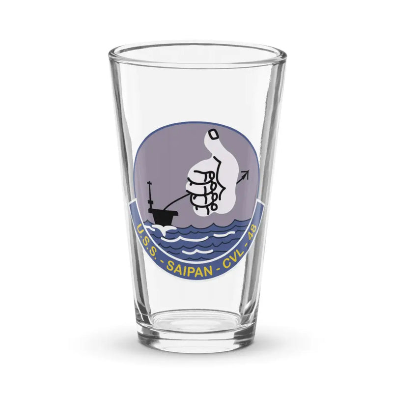 USS Saipan (CVL-48) Beer Pint Glass