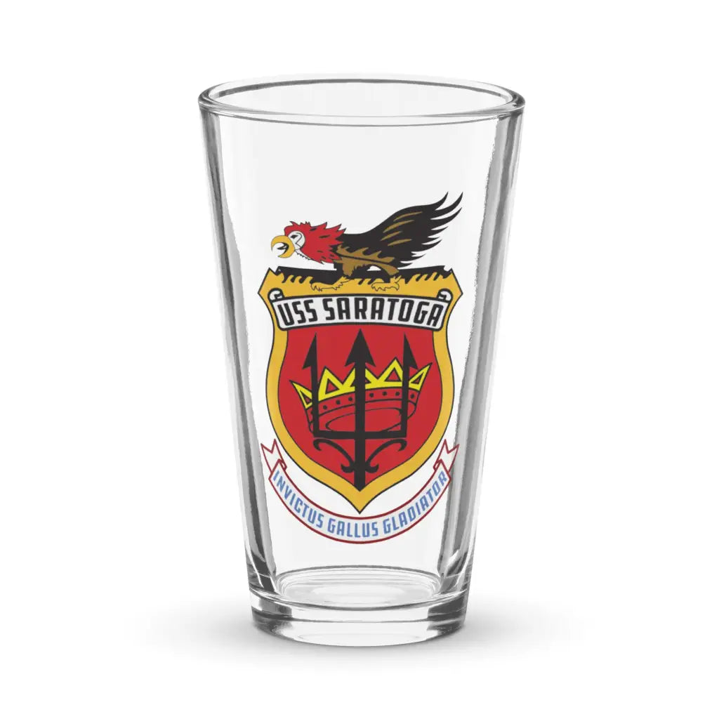 USS Saratoga (CV-60) Beer Pint Glass Tactically Acquired Default Title  