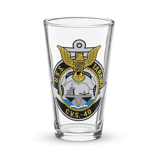 USS Tarawa (CVS-40) Beer Pint Glass Tactically Acquired Default Title  