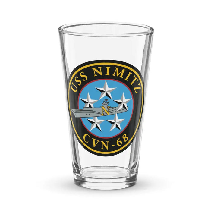 USS Nimitz (CVN-68) Beer Pint Glass Tactically Acquired Default Title  