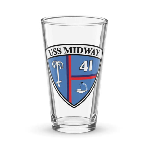 USS Midway (CV-41) Beer Pint Glass Tactically Acquired Default Title  