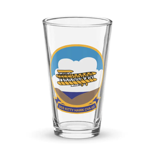 USS Kitty Hawk (CVA-63) Beer Pint Glass Tactically Acquired Default Title  