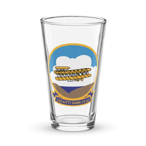 USS Kitty Hawk (CV-63) Beer Pint Glass Tactically Acquired Default Title  