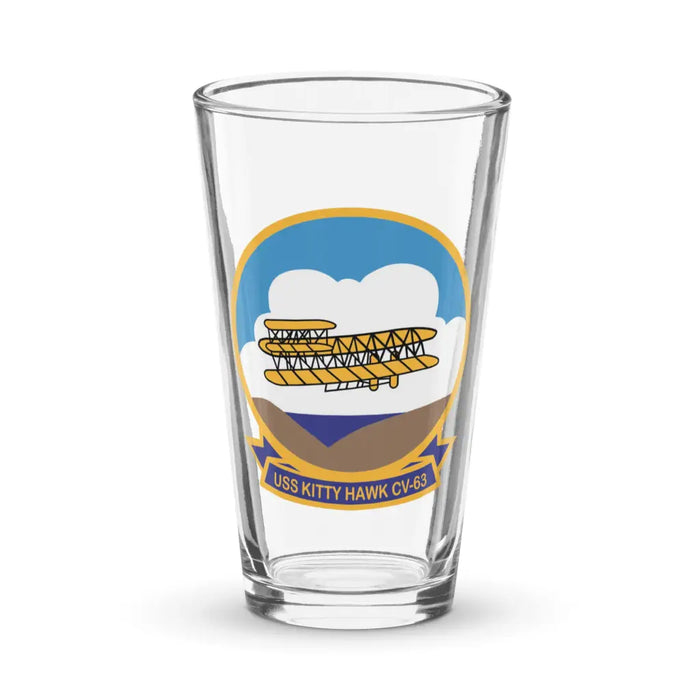 USS Kitty Hawk (CV-63) Beer Pint Glass Tactically Acquired Default Title  