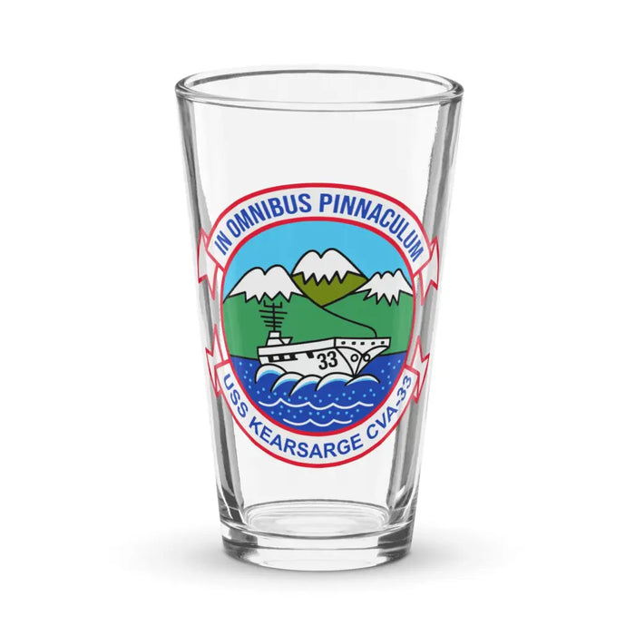 USS Kearsarge (CVA-33) Beer Pint Glass Tactically Acquired Default Title  