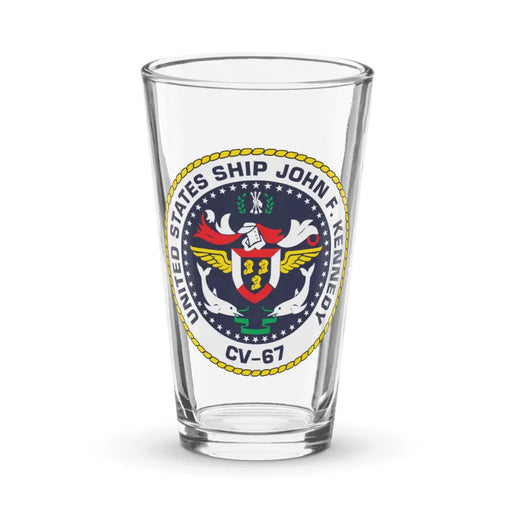 USS John F. Kennedy (CV-67) Beer Pint Glass Tactically Acquired Default Title  