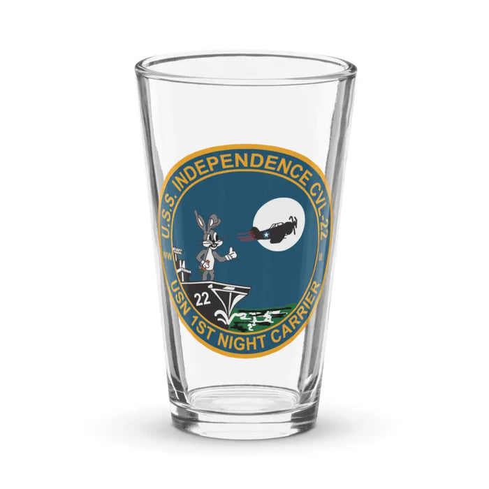 USS Independence (CVL-22) Beer Pint Glass Tactically Acquired Default Title  