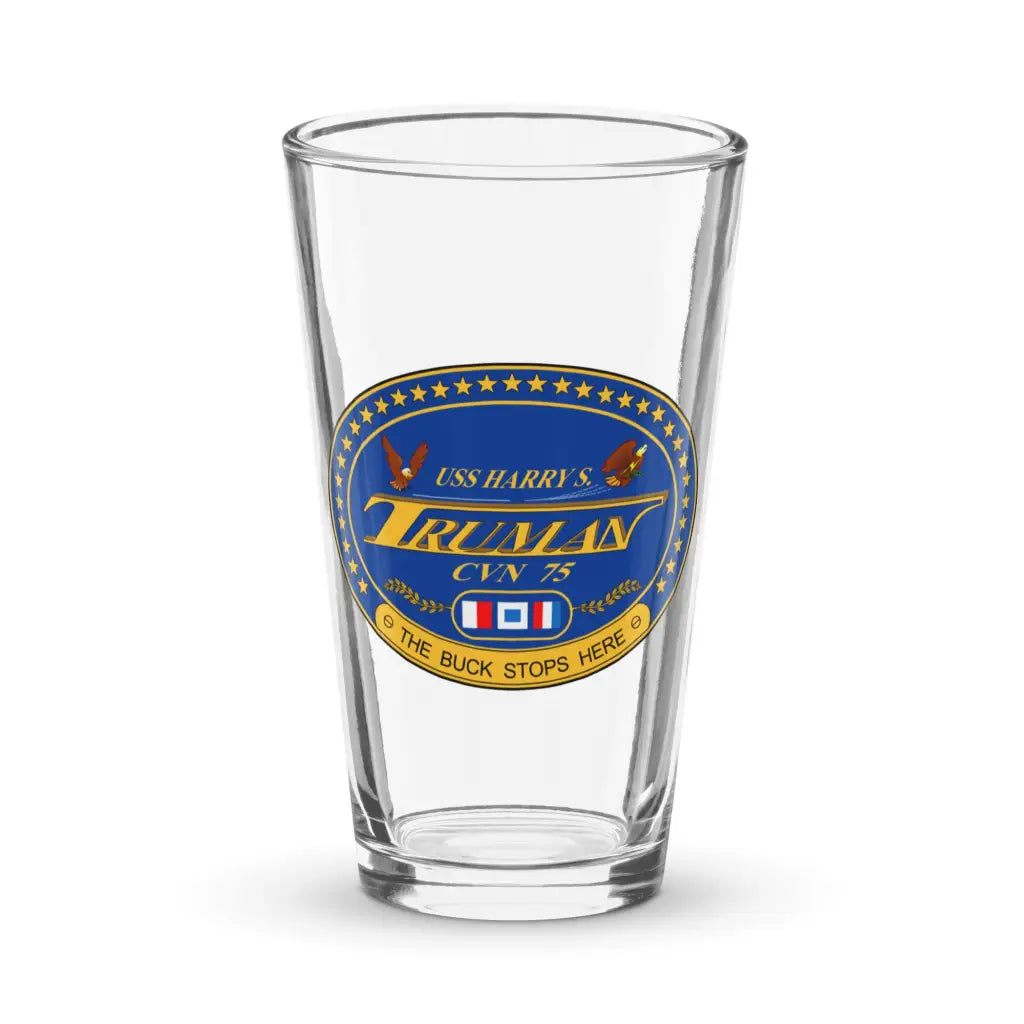 USS Harry S. Truman (CVN-75) Beer Pint Glass Tactically Acquired Default Title  