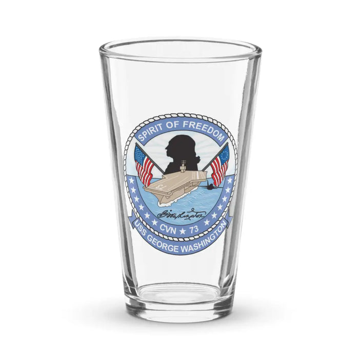 USS George Washington (CVN-73) Beer Pint Glass Tactically Acquired Default Title  