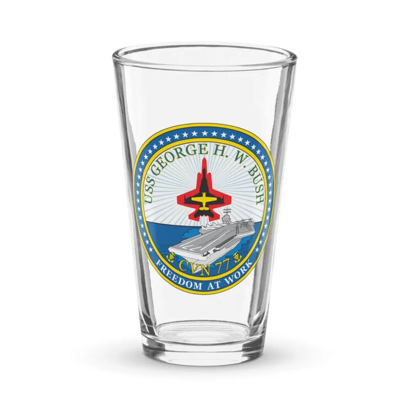 USS George H.W. Bush (CVN-77) Beer Pint Glass
