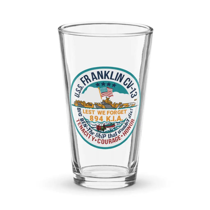 USS Franklin (CV-13) Beer Pint Glass