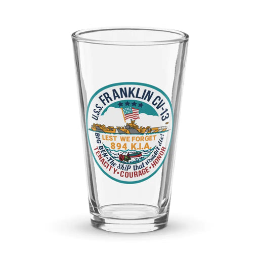 USS Franklin (CV-13) Beer Pint Glass Tactically Acquired Default Title  