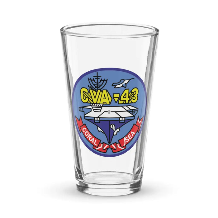 USS Coral Sea (CVA-43) Beer Pint Glass Tactically Acquired Default Title  