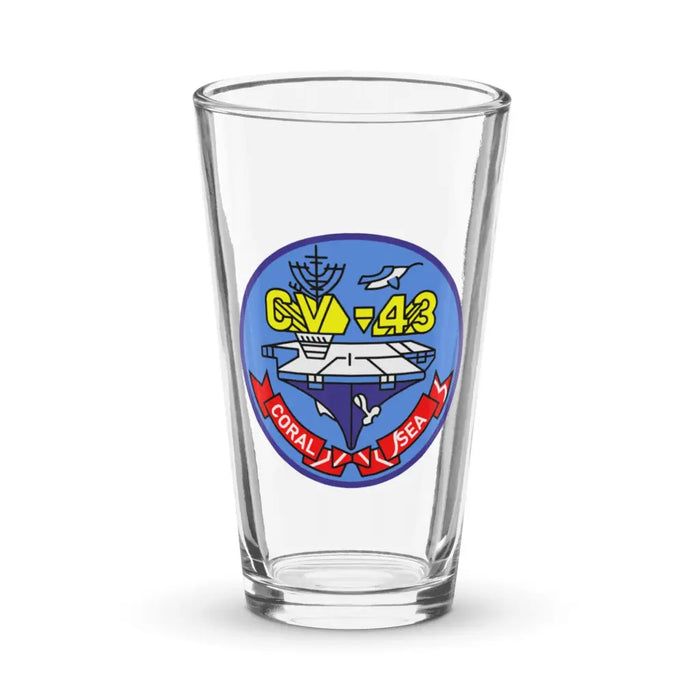 USS Coral Sea (CV-43) Beer Pint Glass Tactically Acquired Default Title  