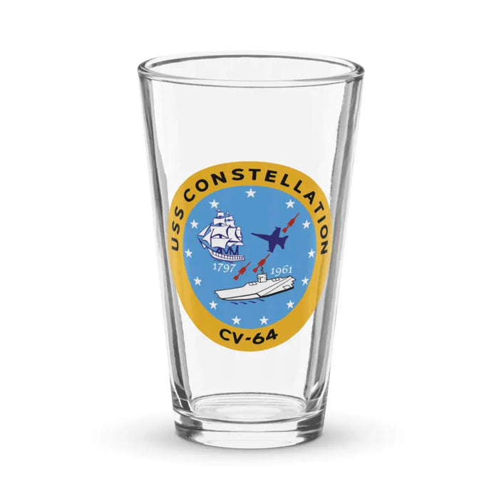 USS Constellation (CV-64) Beer Pint Glass Tactically Acquired Default Title  