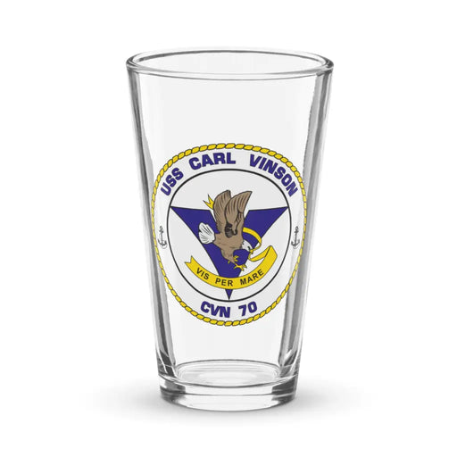 USS Carl Vinson (CVN-70) Beer Pint Glass Tactically Acquired Default Title  