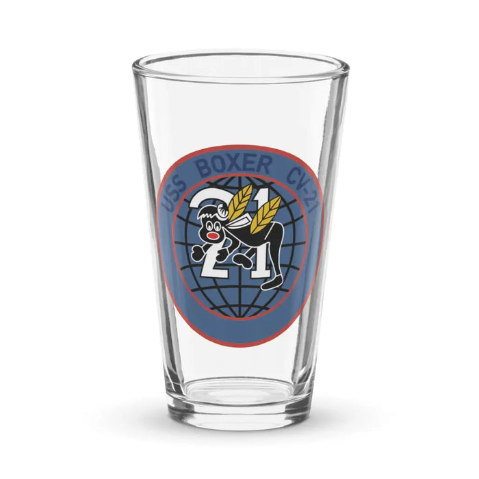 USS Boxer (CV-21) Beer Pint Glass Tactically Acquired Default Title  