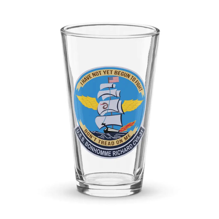 USS Bon Homme Richard (CVA-31) Beer Pint Glass Tactically Acquired Default Title  