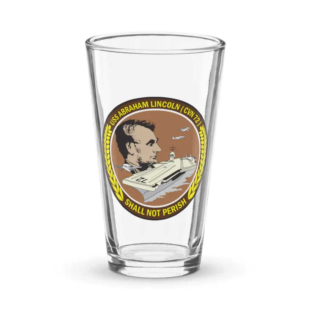 USS Abraham Lincoln (CV-72) Beer Pint Glass Tactically Acquired Default Title  