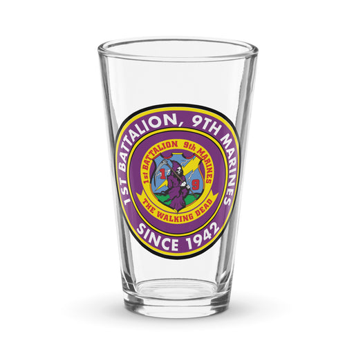 1st Battalion 9th Marines (1/9 Marines) Since 1942 Beer Pint Glass Tactically Acquired Default Title  