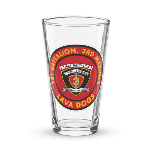 1/3 Marines 'Lava Dogs' Motto Beer Pint Glass Tactically Acquired Default Title  